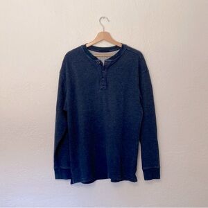 Red Head Duck Company Blue Sweater V-neck button up